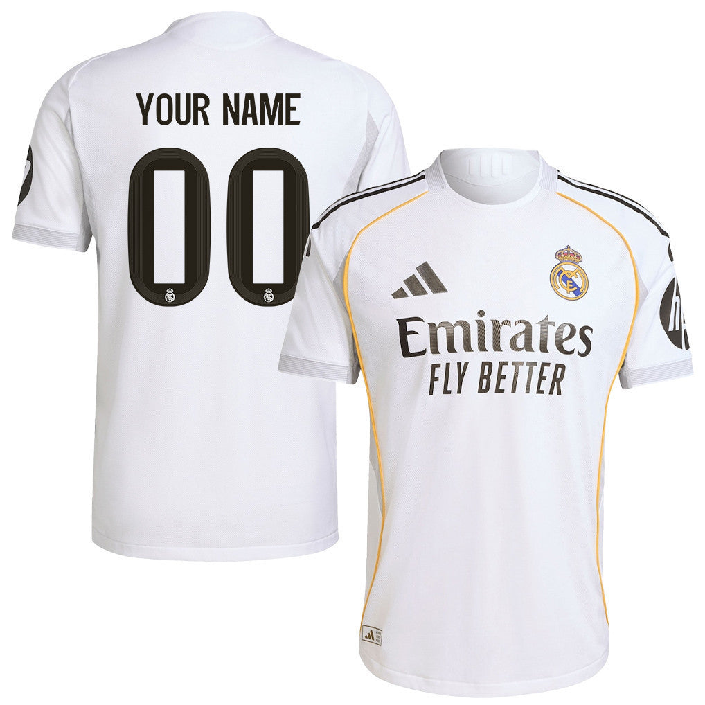 Real Madrid 25/26 Personalized Home Men Jersey - White