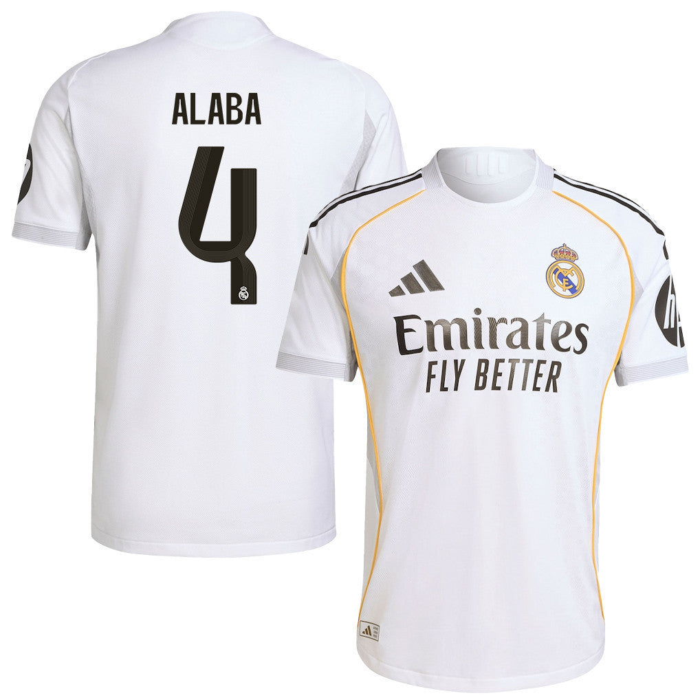 David Alaba 4 Real Madrid 25/26 Home Men Jersey - White