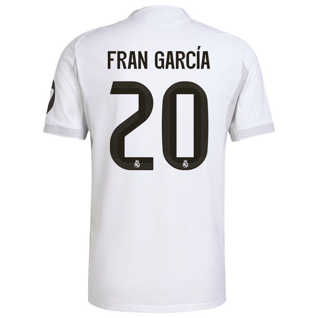 Fran García 20 Real Madrid 25/26 Home Men Jersey - White