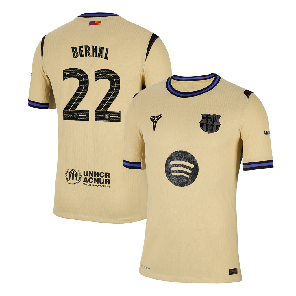 Marc Bernal 22 Barcelona 25/26 Away Men Jersey - Yellow