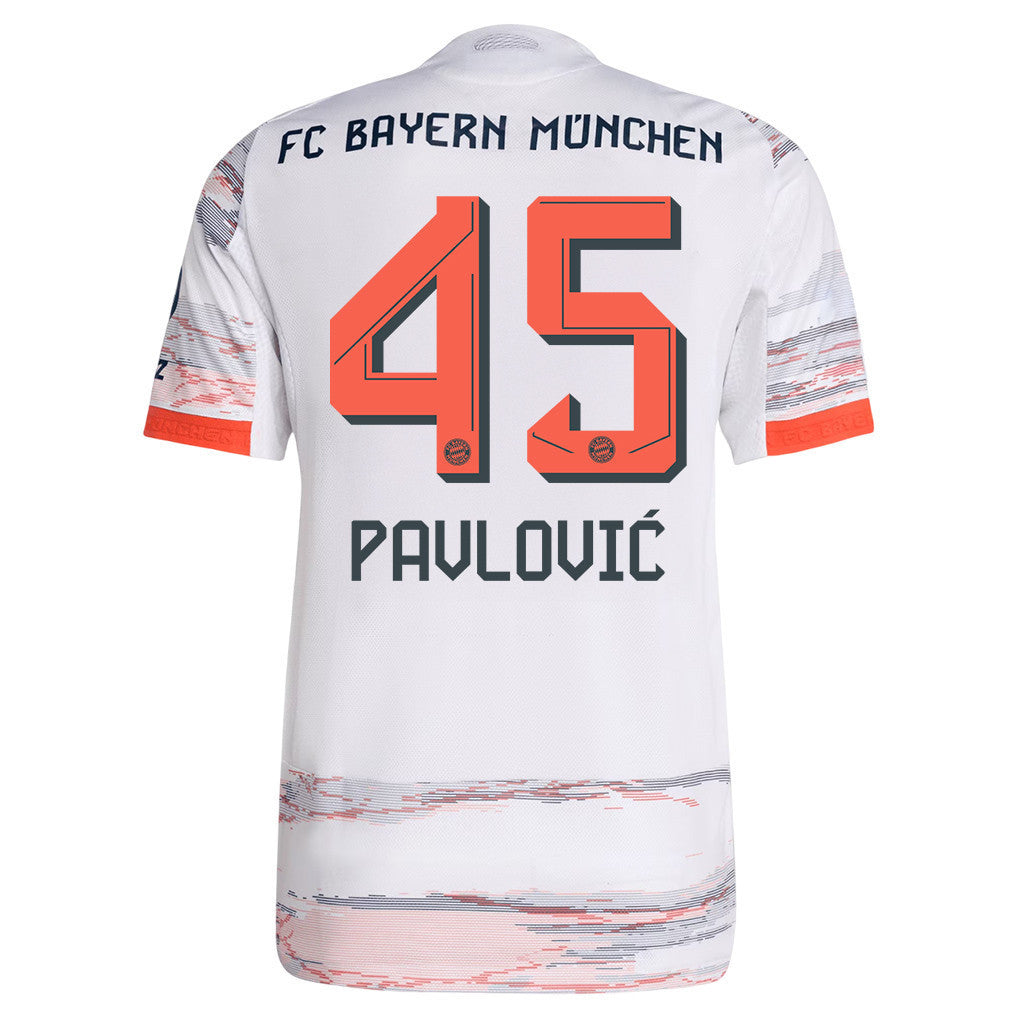Aleksandar Pavlović 45 Bayern Munich 25/26 Away Men Jersey - White