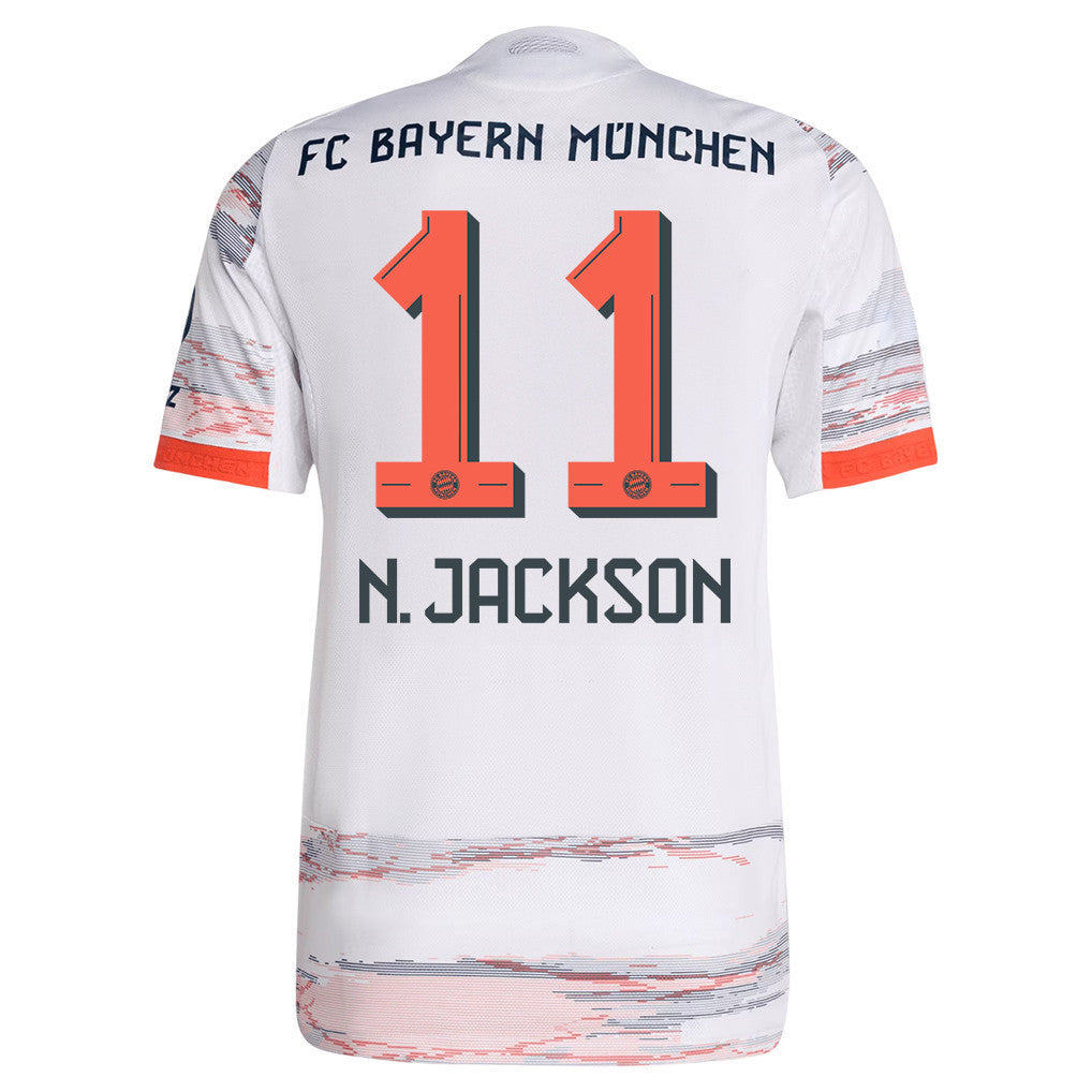 Nicolas Jackson 11 Bayern Munich 25/26 Away Men Jersey - White