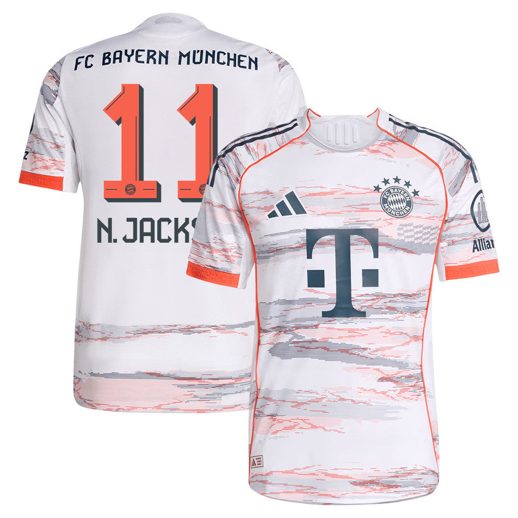 Nicolas Jackson 11 Bayern Munich 25/26 Away Men Jersey - White