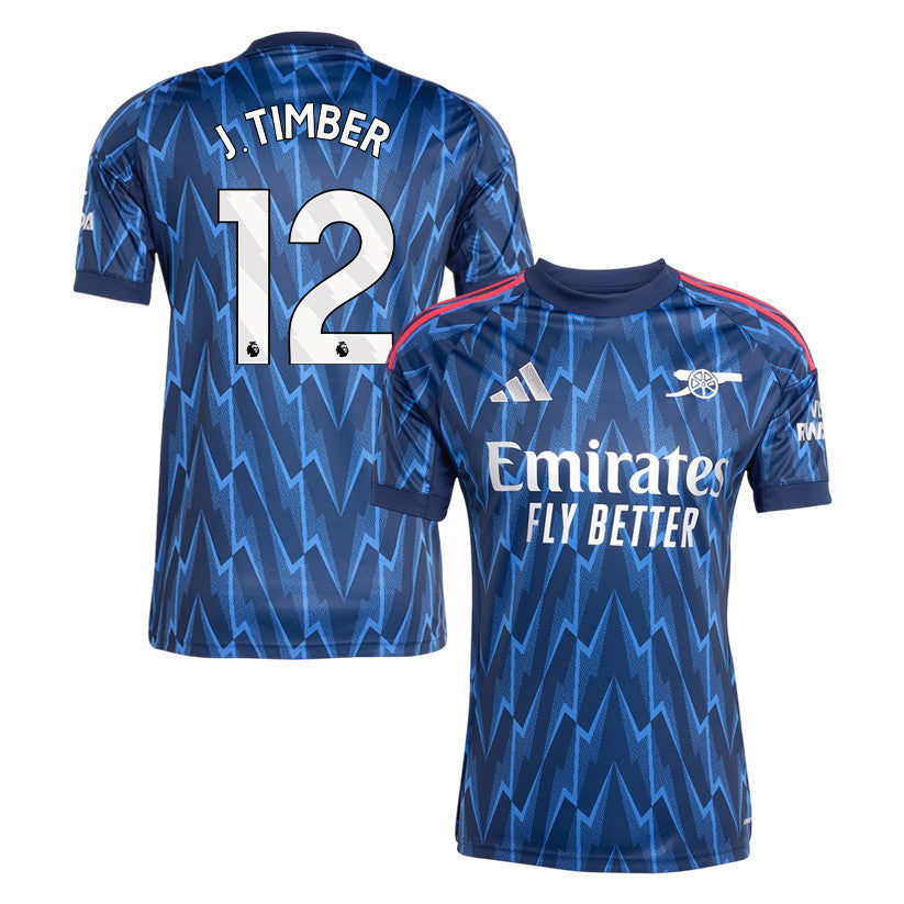 Jurriën Timber 12 Arsenal 25/26 Away Men Jersey - Navy Blue