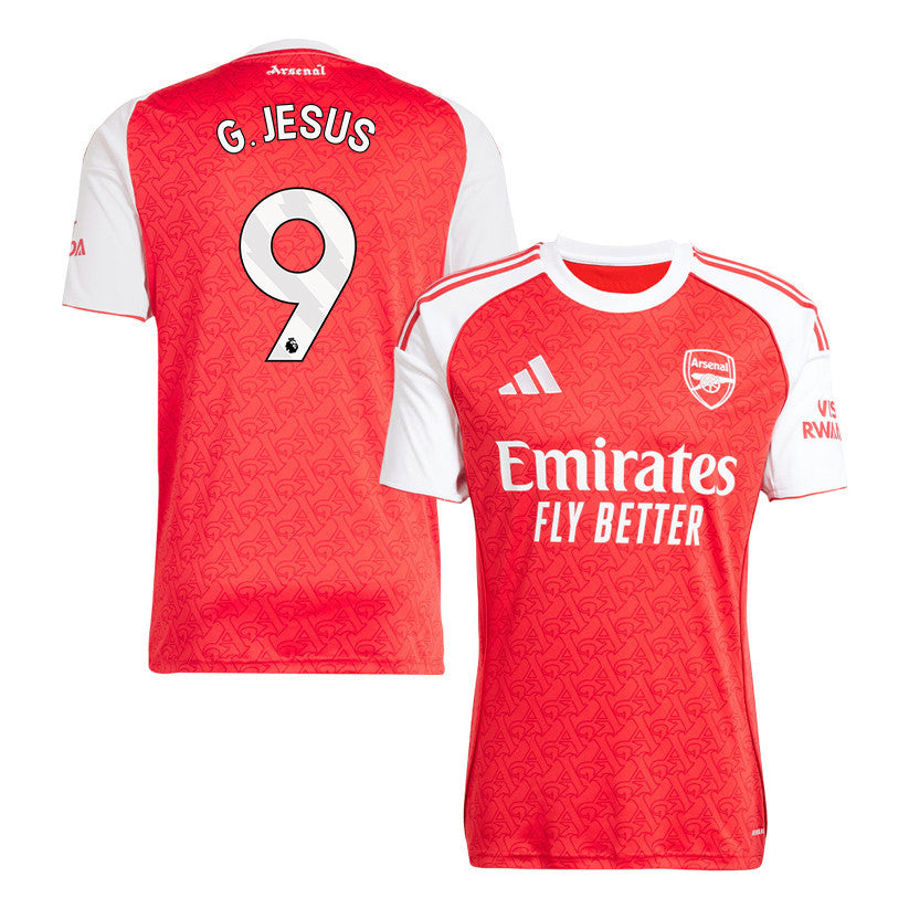 Gabriel Jesus 9 Arsenal 25/26 Home Men Jersey - Red/White