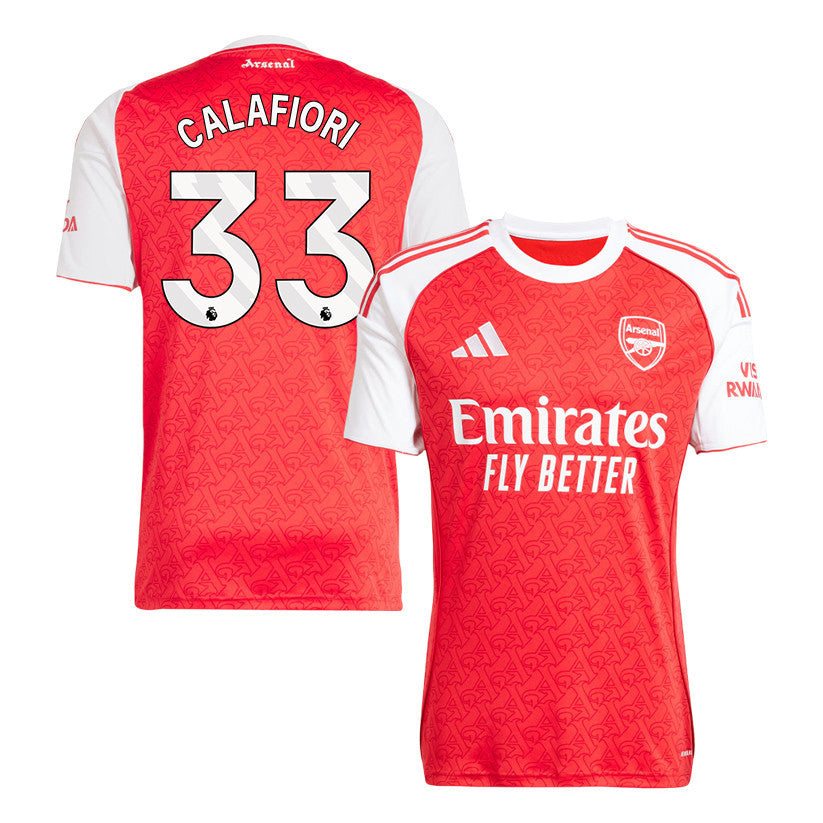 Riccardo Calafiori 33 Arsenal 25/26 Home Men Jersey - Red/White