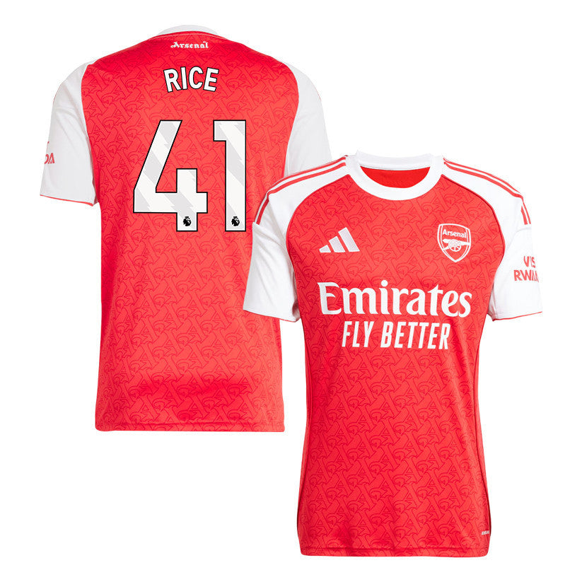 Declan Rice 41 Arsenal 25/26 Home Men Jersey - Red/White