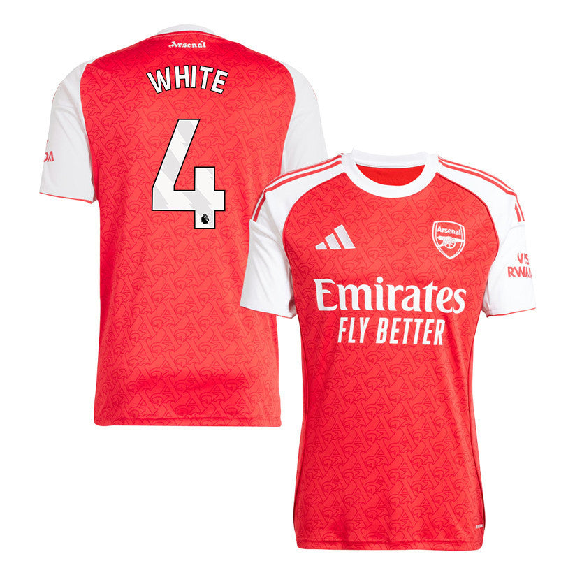 Ben White 4 Arsenal 25/26 Home Men Jersey - Red/White
