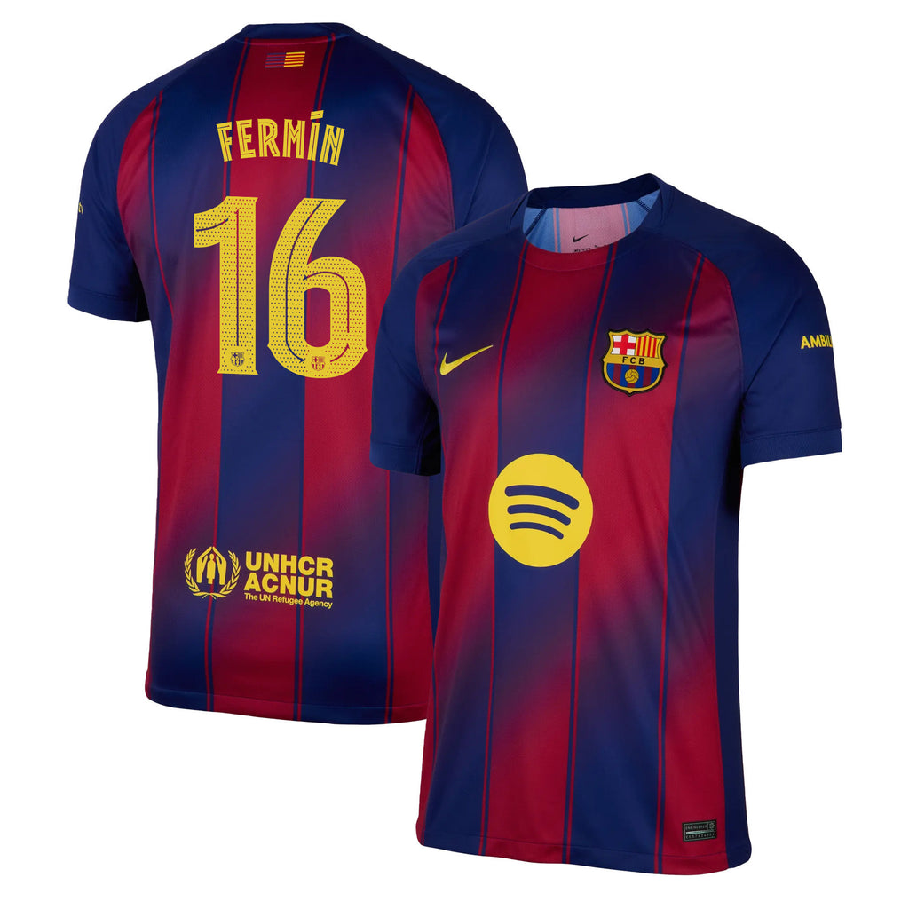Fermín López 16 Barcelona 25/26 Home Men Jersey - Red/Blue