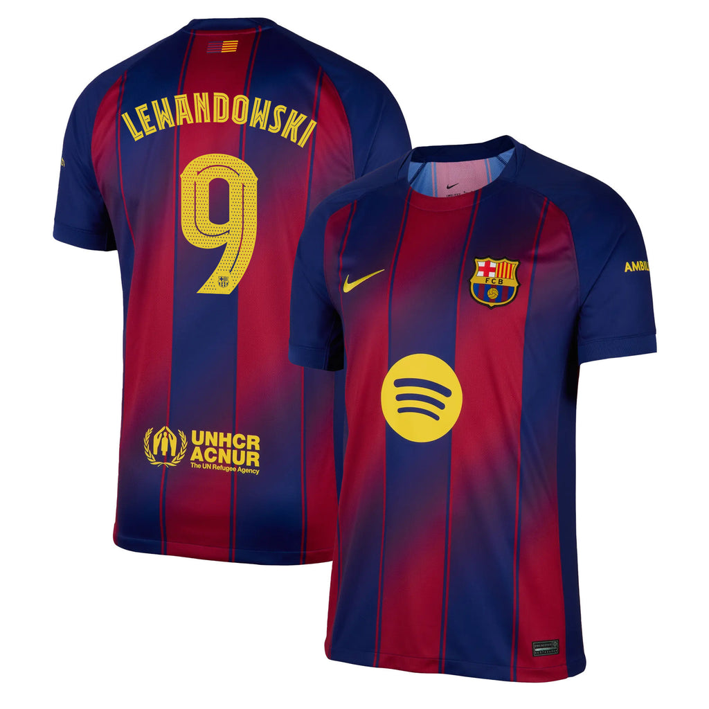 Robert Lewandowski 9 Barcelona 25/26 Home Men Jersey - Red/Blue