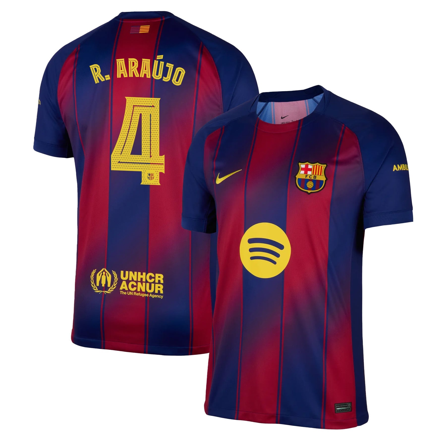 R. Araújo 4 Barcelona 25/26 Home Men Jersey - Red/Blue