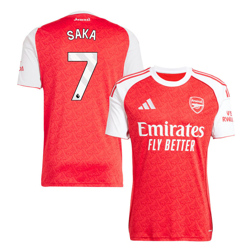 Bukayo Saka 7 Arsenal 25/26 Home Men Jersey - Red/White