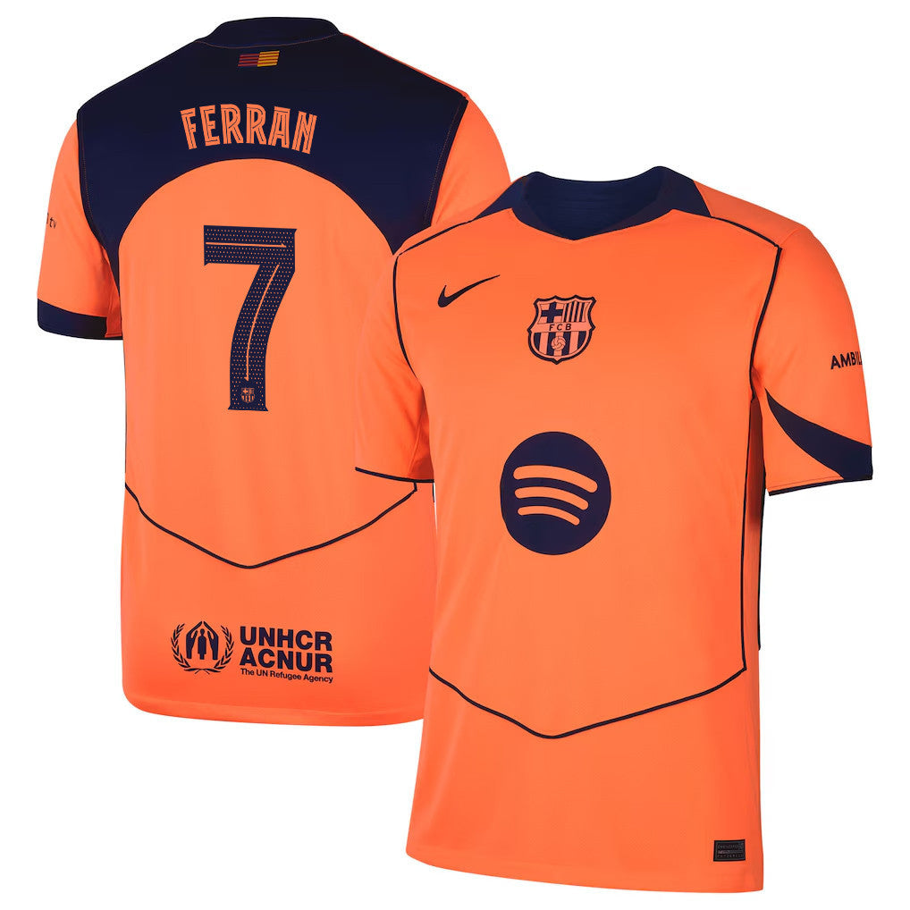 Ferran Torres 7 Barcelona 25/26 Third Men Jersey - Orange