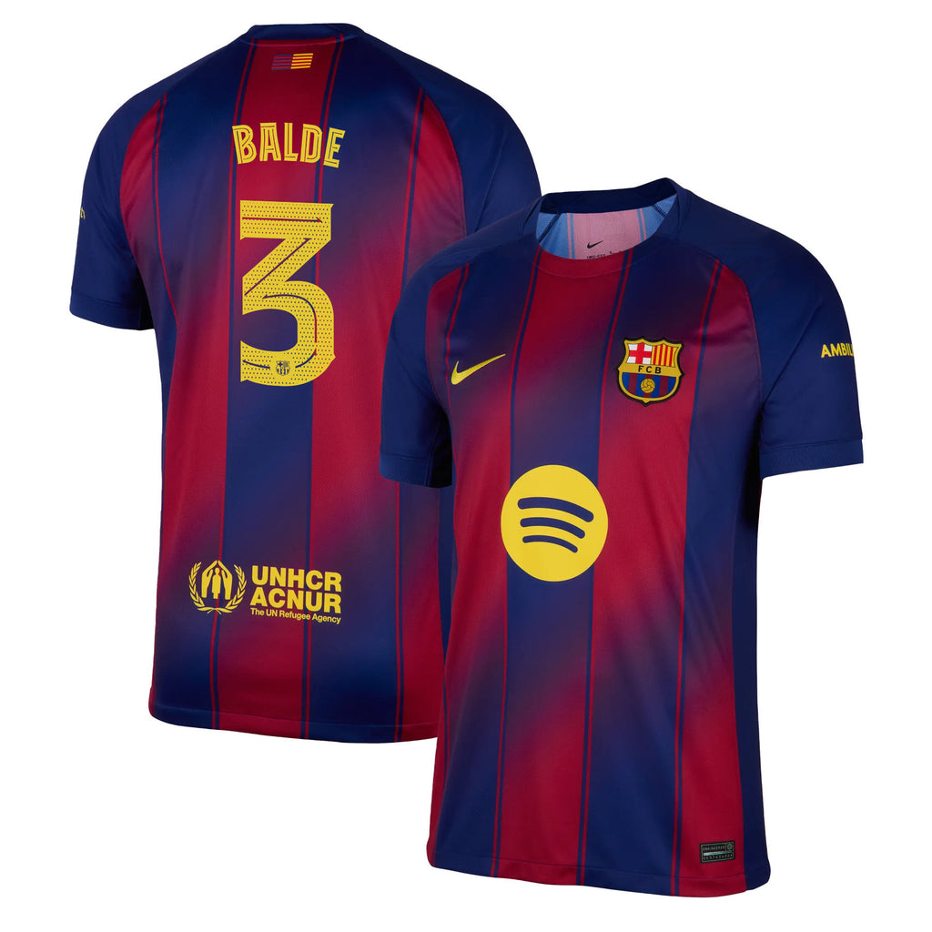 Alejandro Balde 3 Barcelona 25/26 Home Men Jersey - Red/Blue