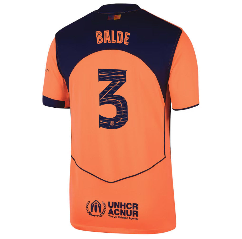 Alejandro Balde 3 Barcelona 25/26 Third Men Jersey - Orange