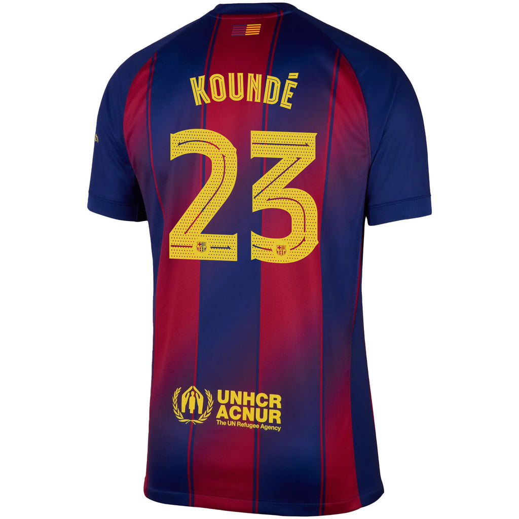 Jules Koundé 23 Barcelona 25/26 Home Men Jersey - Red/Blue