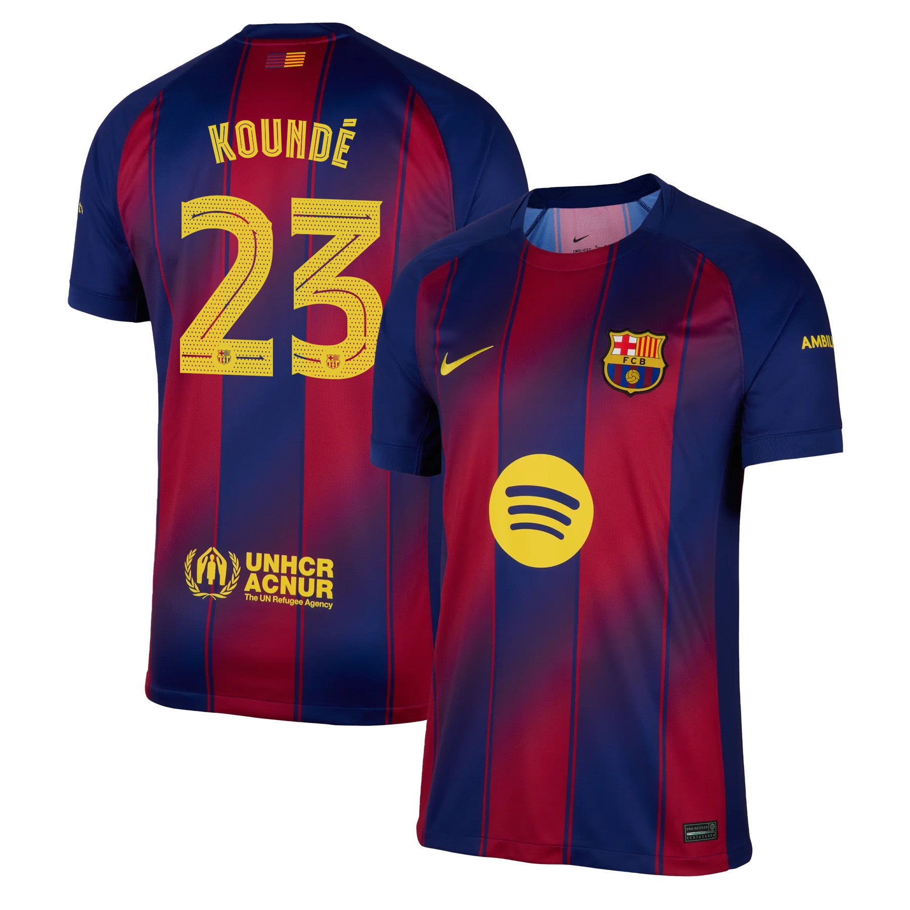 Jules Koundé 23 Barcelona 25/26 Home Men Jersey - Red/Blue