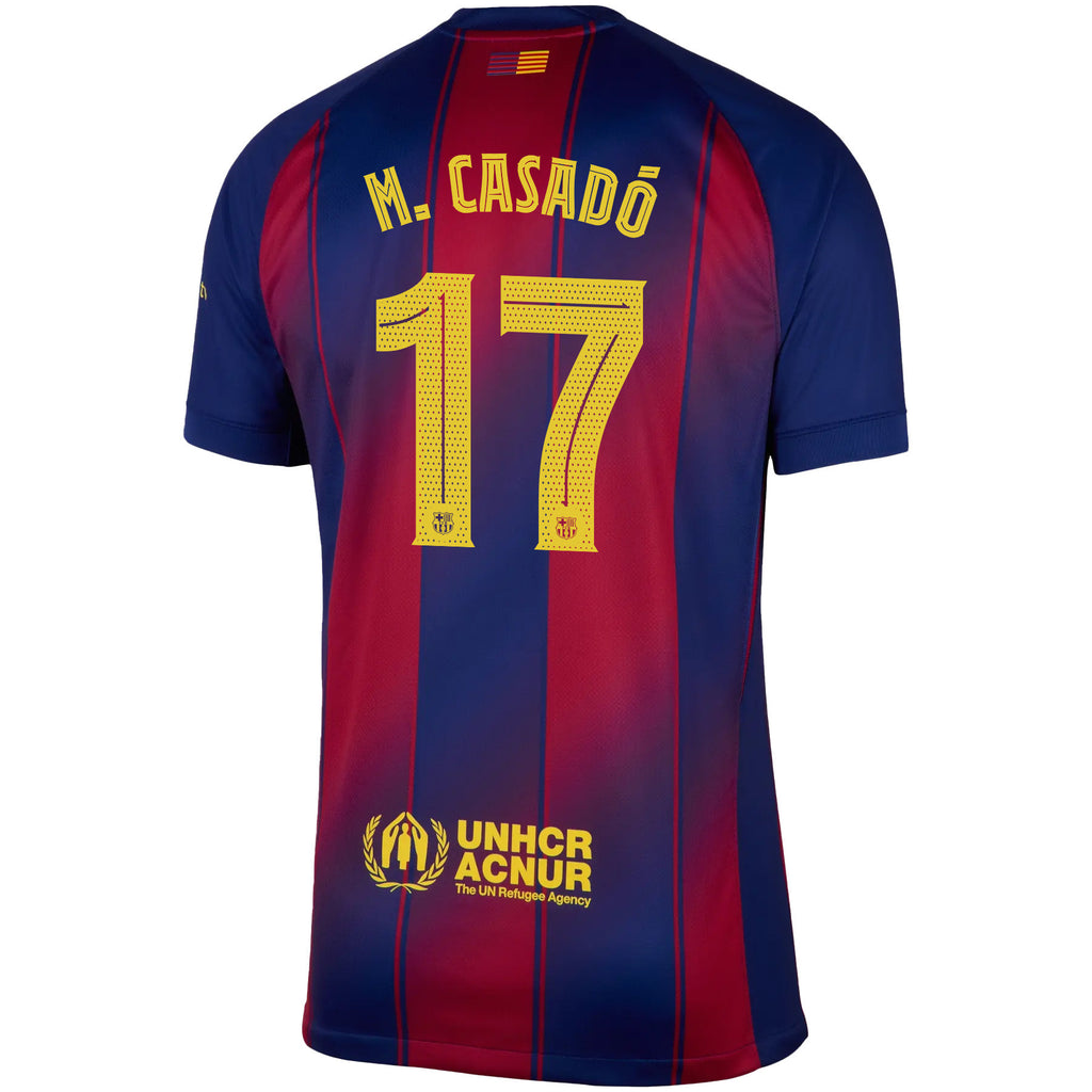 M. Casadó 17 Barcelona 25/26 Home Men Jersey - Red/Blue
