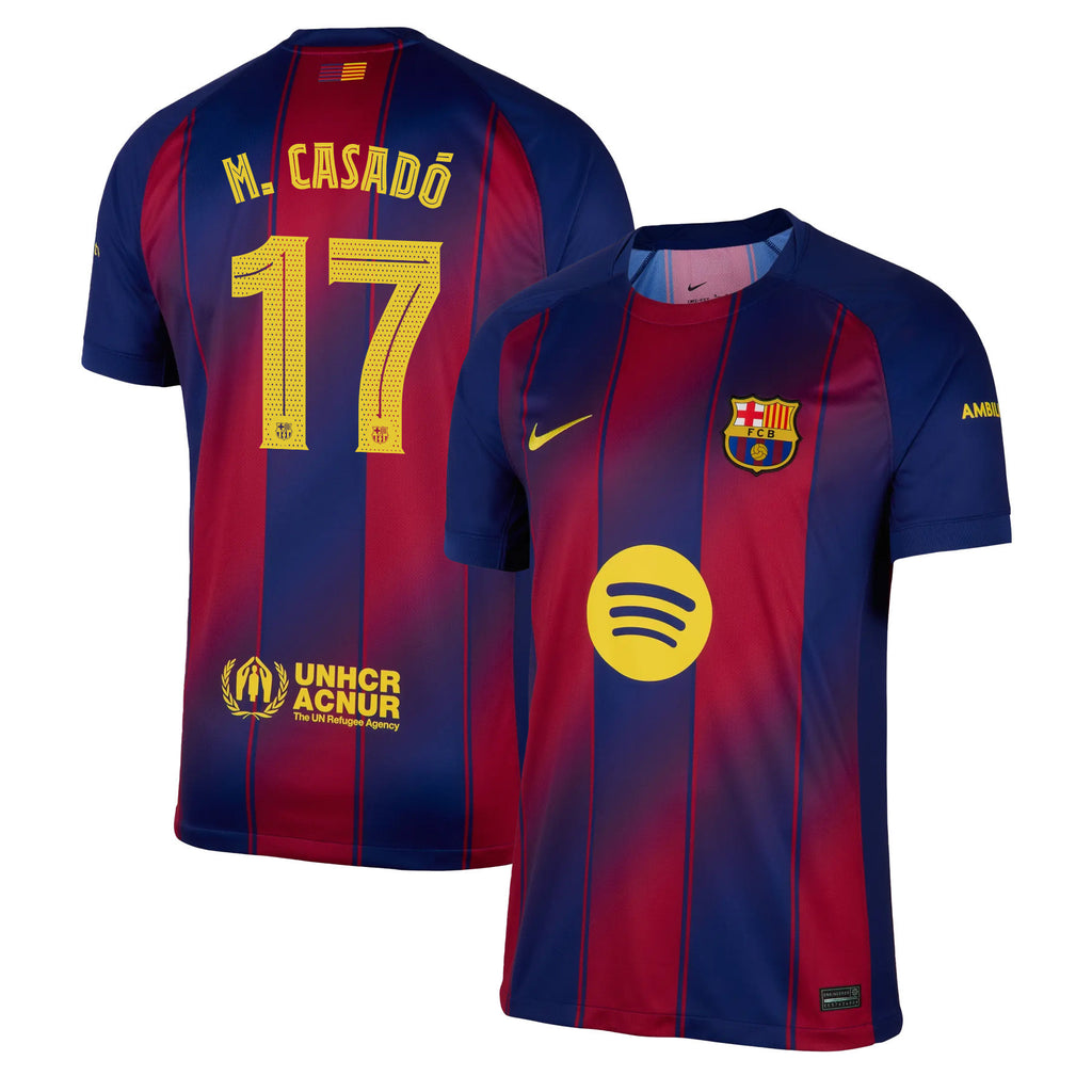 M. Casadó 17 Barcelona 25/26 Home Men Jersey - Red/Blue