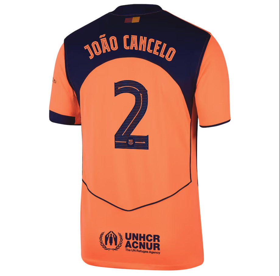 João Cancelo 2 Barcelona 25/26 Third Men Jersey - Orange