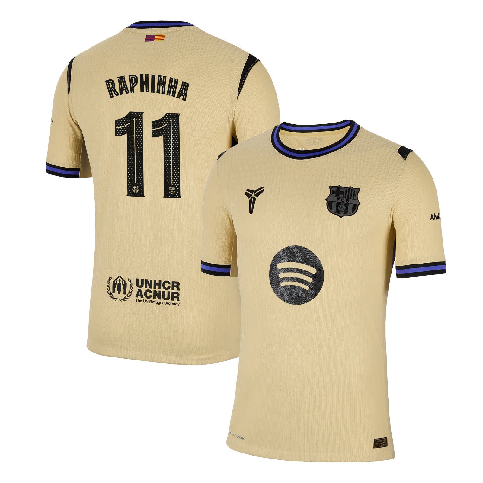 Raphinha 11 Barcelona 25/26 Away Men Jersey - Yellow