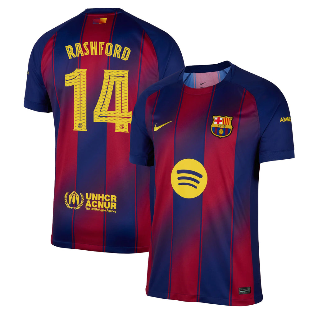 Marcus Rashford 14 Barcelona 25/26 Home Men Jersey - Red/Blue