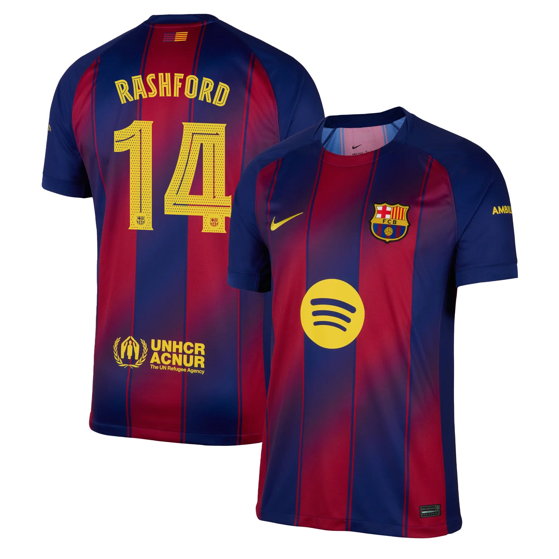 Marcus Rashford 14 Barcelona 25/26 Home Men Jersey - Red/Blue