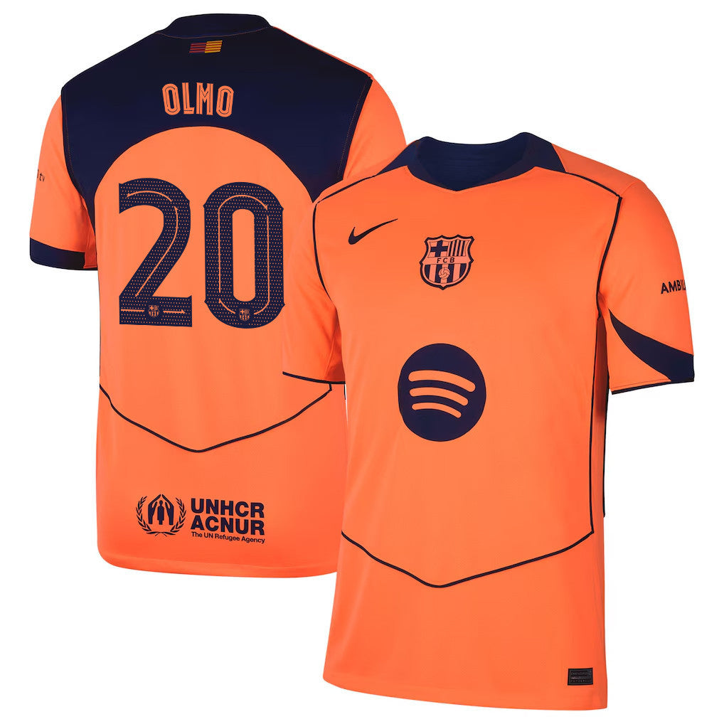 Dani Olmo 20 Barcelona 25/26 Third Men Jersey - Orange