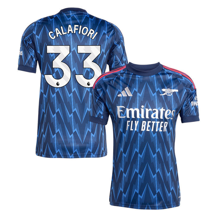 Riccardo Calafiori 33 Arsenal 25/26 Away Men Jersey - Navy Blue