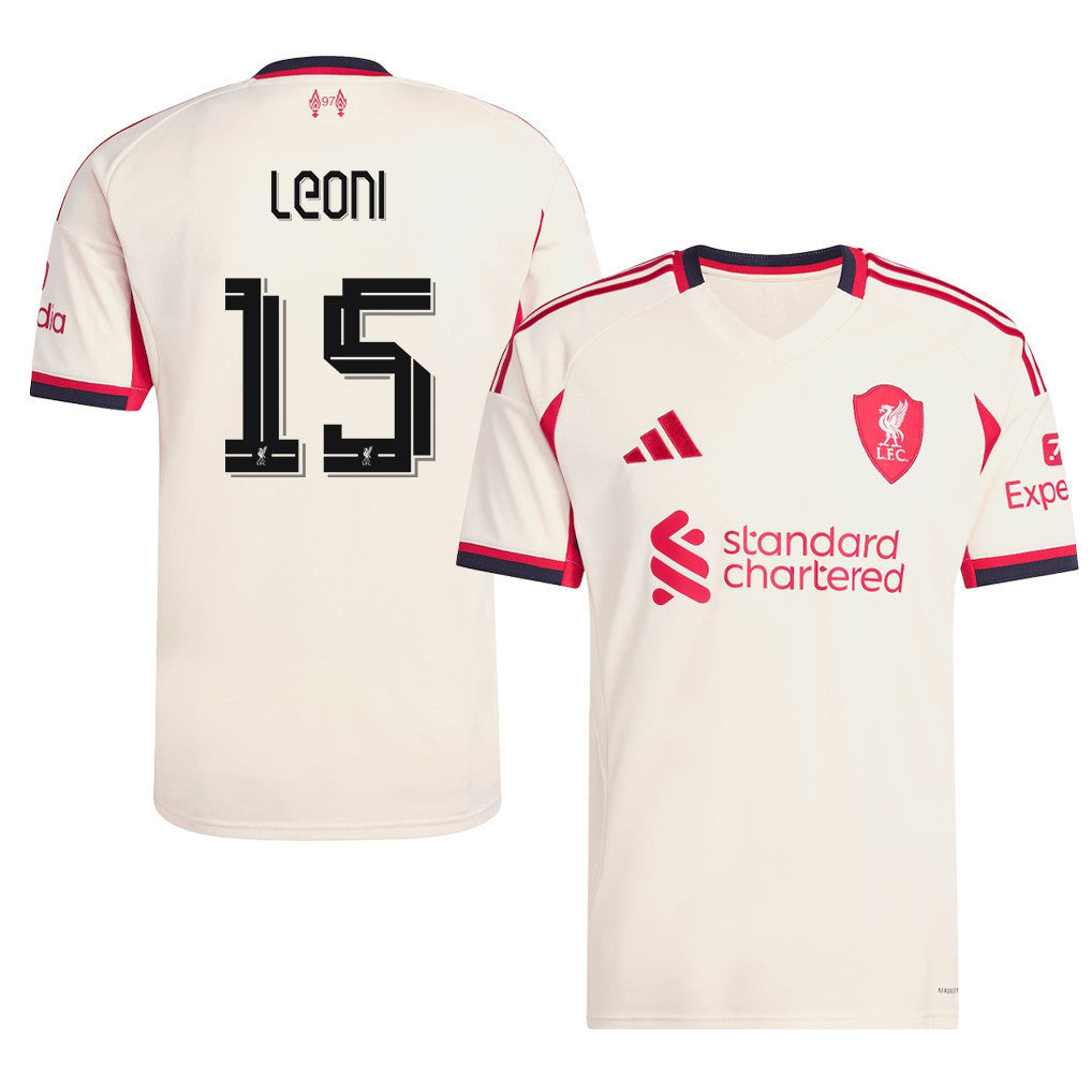 Giovanni Leoni 15 Liverpool 25/26 Away Men Jersey - Off-white