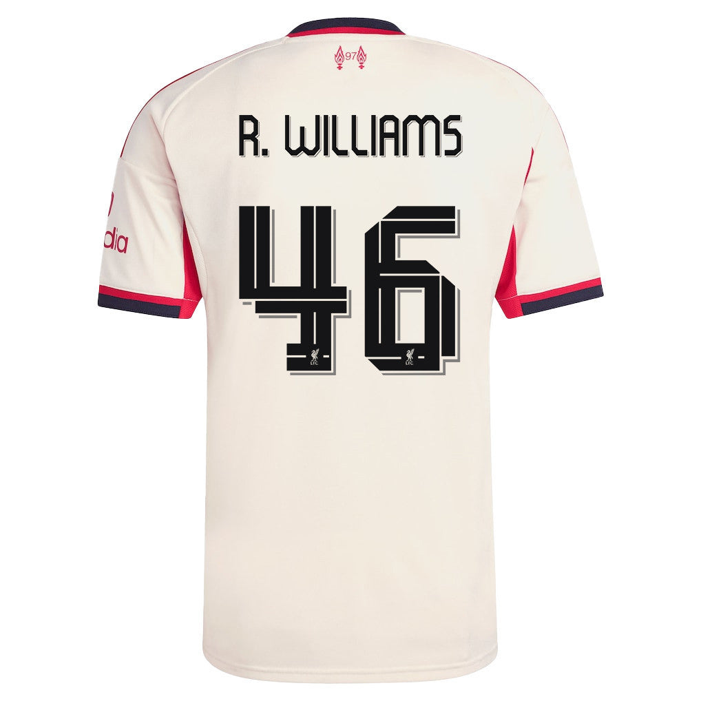 Rhys Williams 46 Liverpool 25/26 Away Men Jersey - Off-white