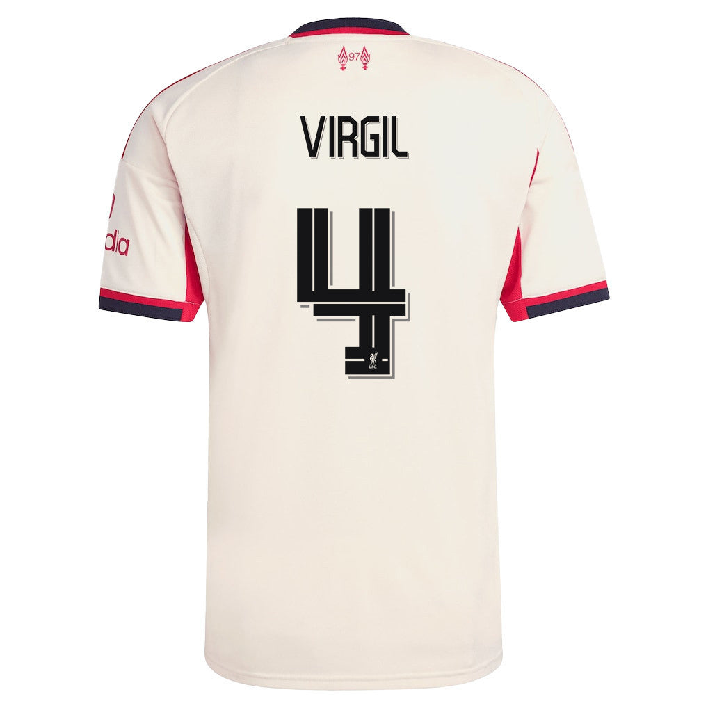 Virgil van Dijk 4 Liverpool 25/26 Away Men Jersey - Off-white