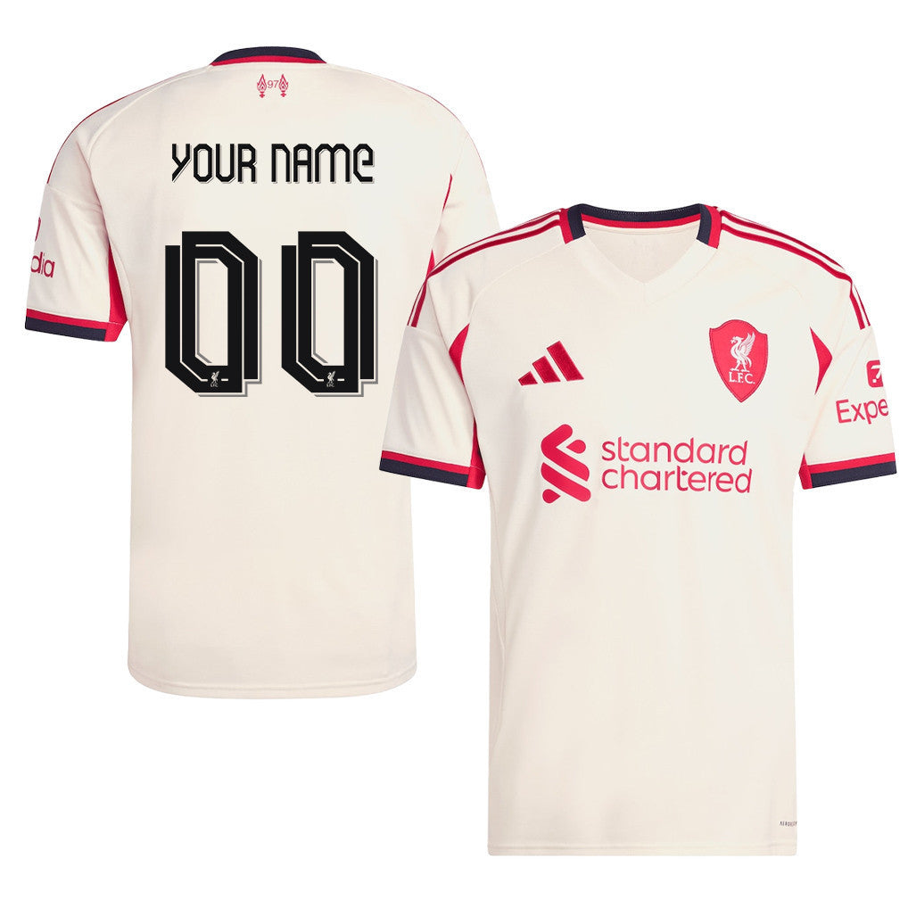 Liverpool 25/26 Personalized Away Men Jersey - Off-white