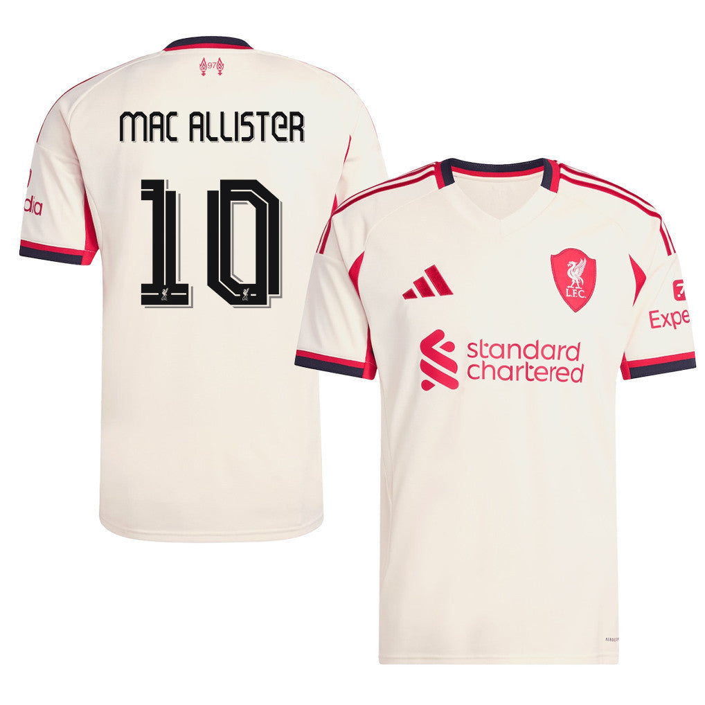 Alexis Mac Allister 10 Liverpool 25/26 Away Men Jersey - Off-white