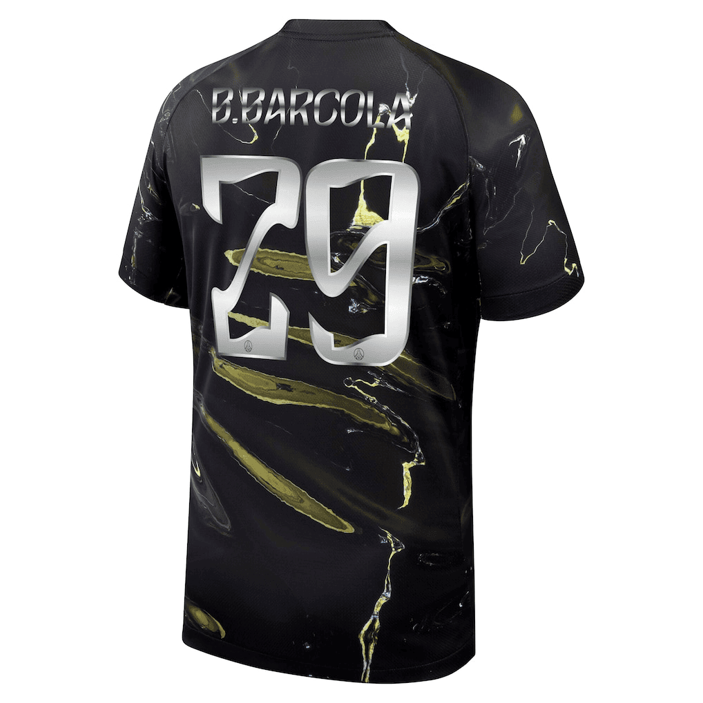 B.Barcola 29 Paris Saint-Germain Jordan Night Edition 2025/26 Cup Printing Jersey - Men