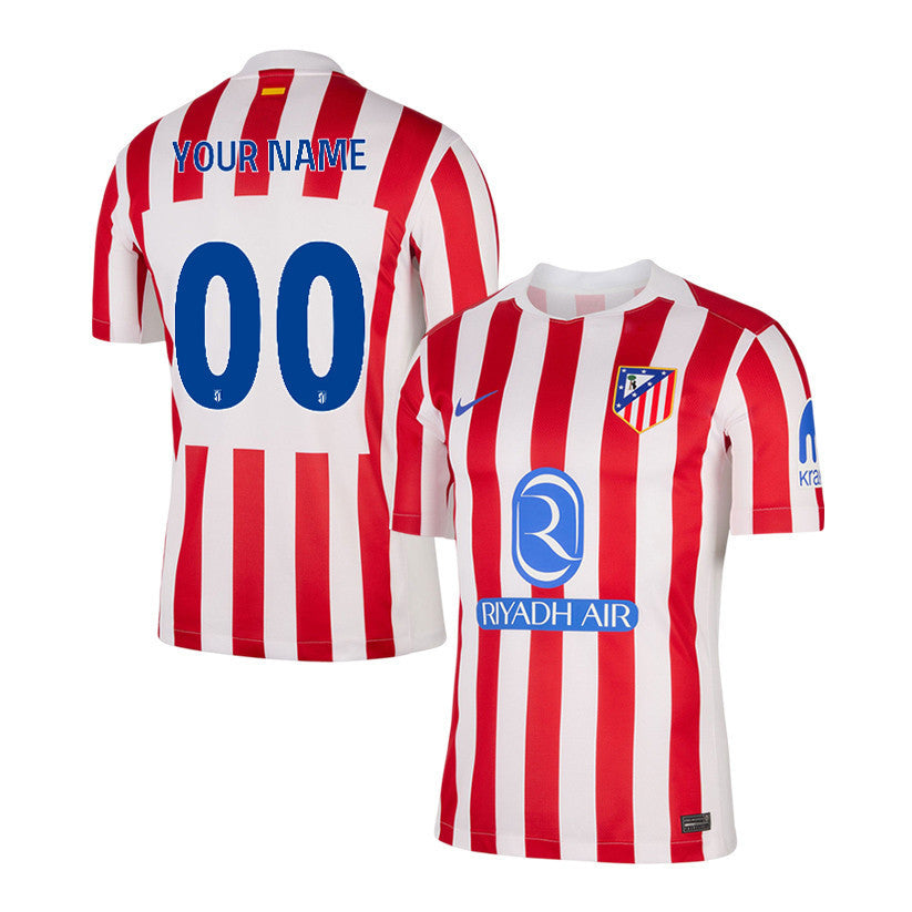 Atlético Madrid 25/26 Personalized Home Men Jersey - Red/White