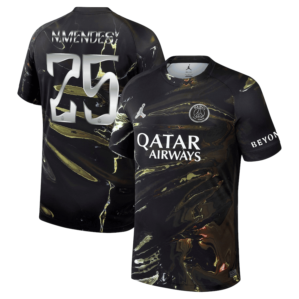 N.Mendes 25 Paris Saint-Germain Jordan Night Edition 2025/26 Cup Printing Jersey - Men