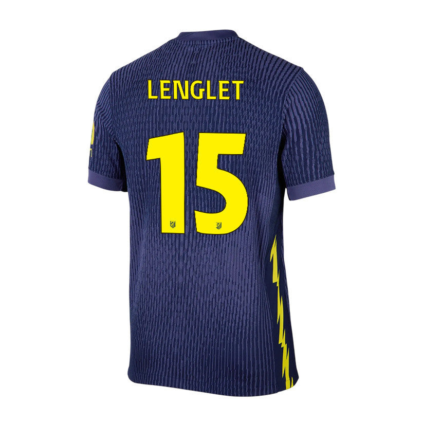 Clément Lenglet 15 Atlético Madrid 25/26 Away Men Jersey - Navy/Yellow