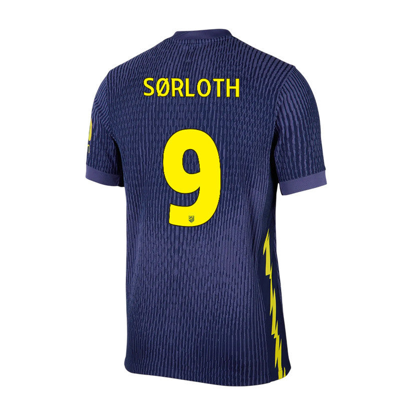 Alexander Sørloth 9 Atlético Madrid 25/26 Away Men Jersey - Navy/Yellow