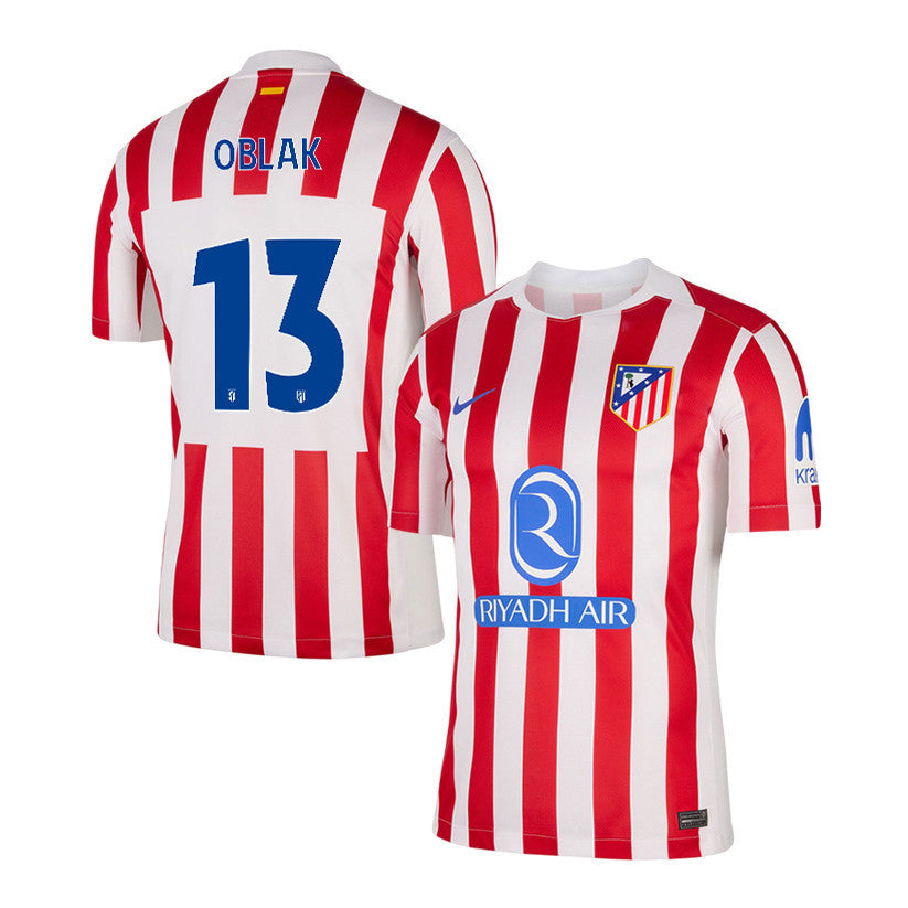 Jan Oblak 13 Atlético Madrid 25/26 Home Men Jersey - Red/White
