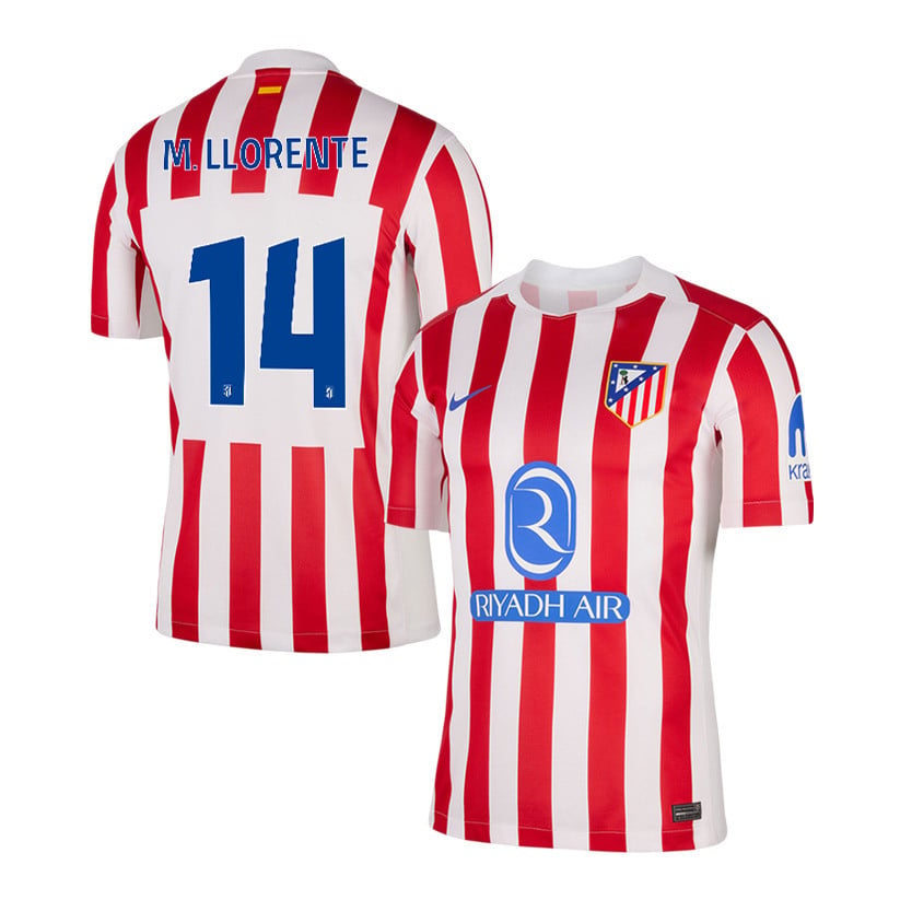 Marcos Llorente 14 Atlético Madrid 25/26 Home Men Jersey - Red/White