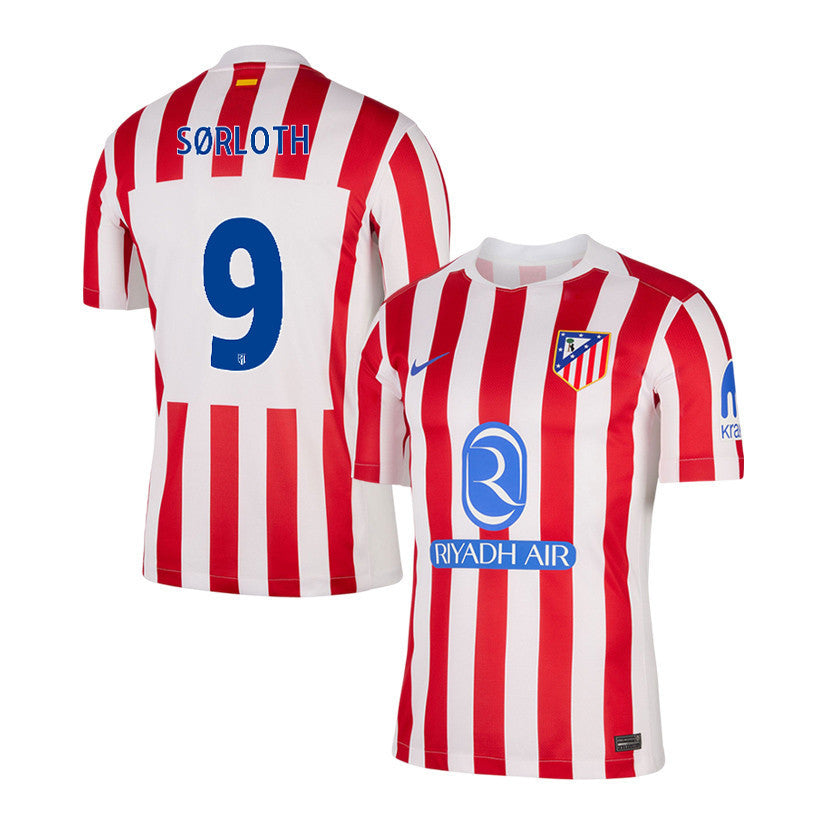 Alexander Sørloth 9 Atlético Madrid 25/26 Home Men Jersey - Red/White