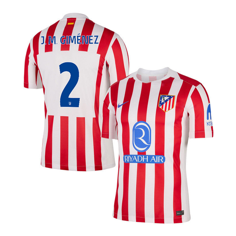 José Maria Giménez 2 Atlético Madrid 25/26 Home Men Jersey - Red/White