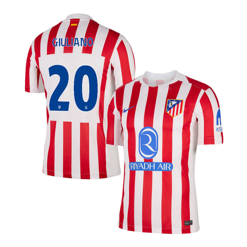 Giuliano Simeone 20 Atlético Madrid 25/26 Home Men Jersey - Red/White