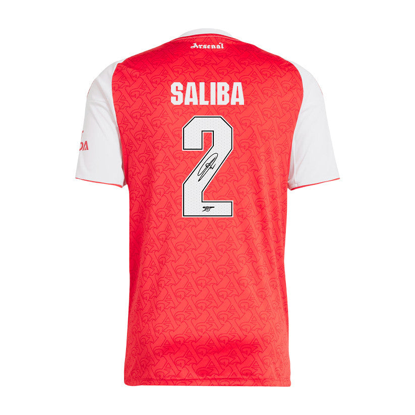 William Saliba 22 Signature Arsenal 25/26 Home Men Jersey - White/Red