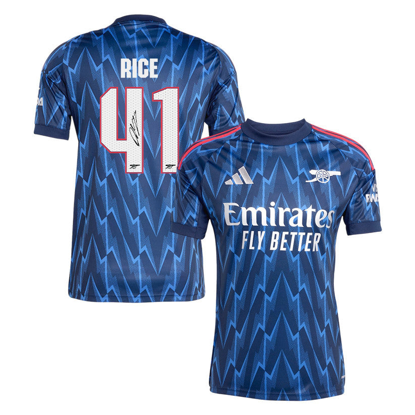 Declan Rice 41 Signature Arsenal 25/26 Away Men Jersey - Navy Blue