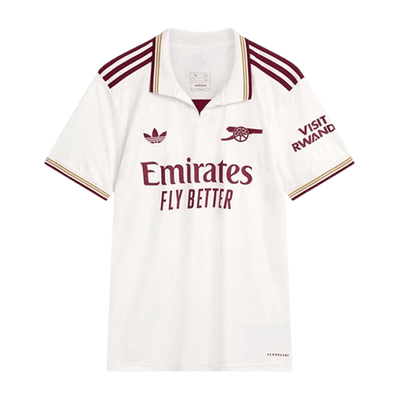 William Saliba 2 Signature Arsenal 25/26 Third Men Jersey - Cream