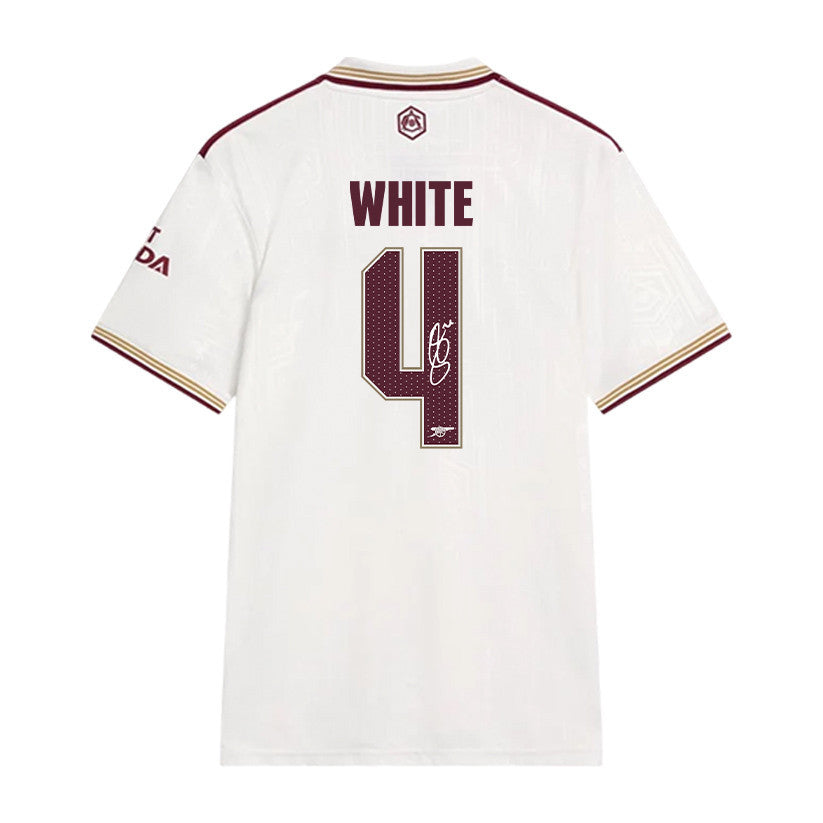 Ben White 4 Signature Arsenal 25/26 Third Men Jersey - Cream