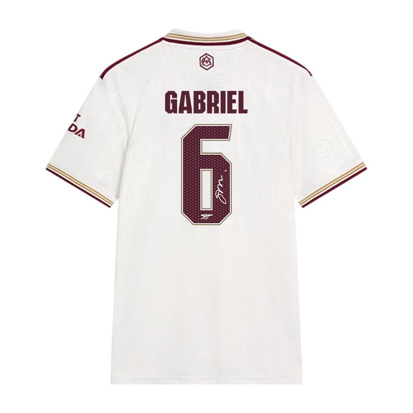 Gabriel Magalhães 6 Signature Arsenal 25/26 Third Men Jersey - Cream