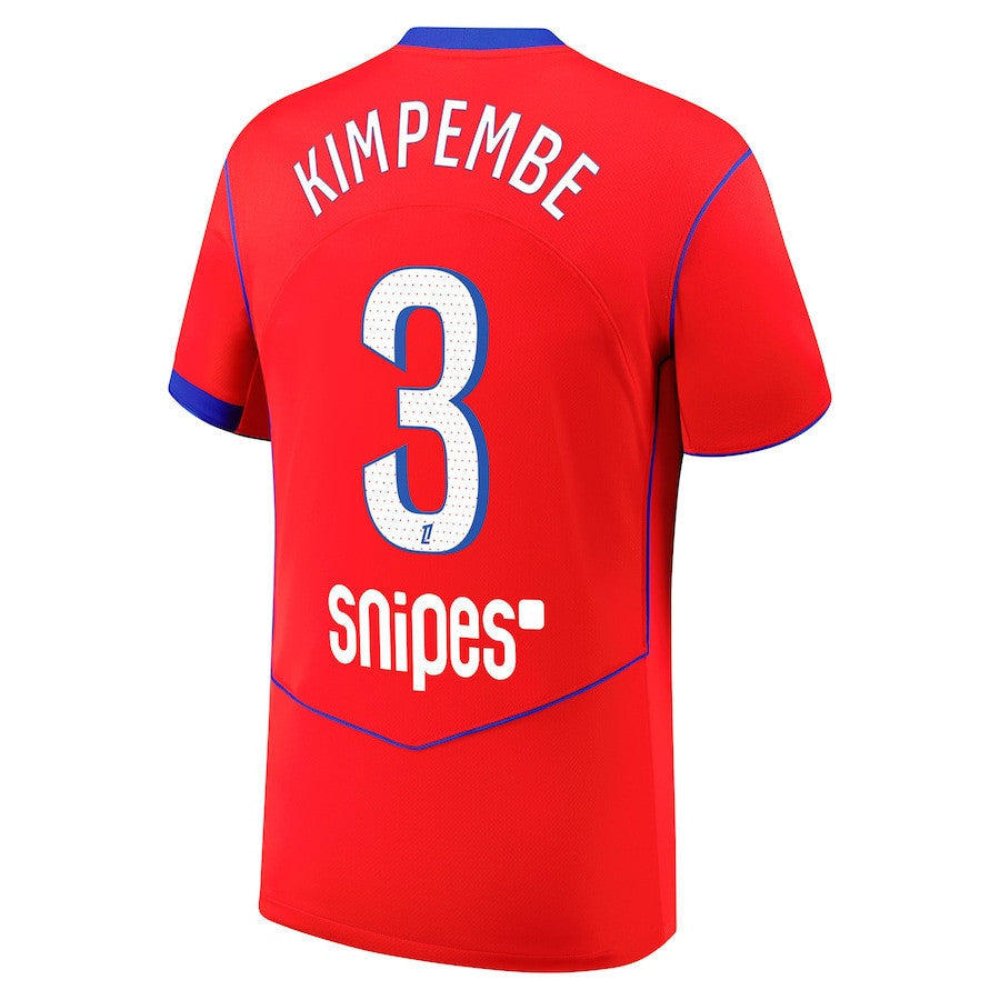 Presnel Kimpembe 3 Paris Saint-Germain 2025/26 Third Men Jersey - Red